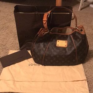 Louis Vuitton Brown and Tan Shoulder Bag